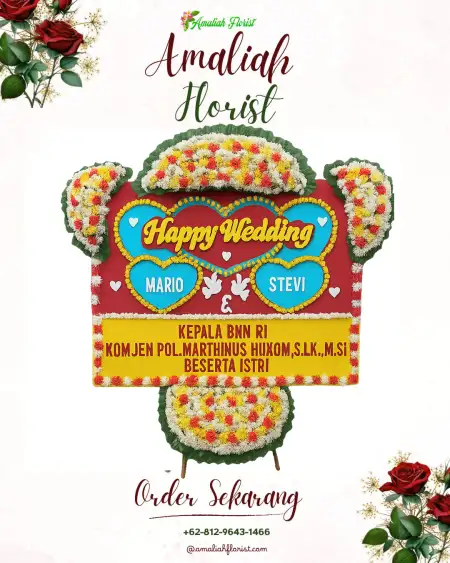 Papan Bunga Pernikahan Reba Tinggi
